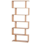 HOMCOM Entante Livraria de 6 Prateleiras amplo espaço de armazenamento para sala de estar 80x23x192cm Madeira