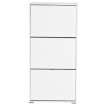 HOMCOM Armário de Sapatos Moderno Sapateira para Corredor Entrada com 6 Prateleiras de Armazenamento Espaço de Exibição 60x26x124cm Branco