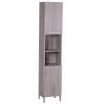 Kleankin Armário de banheiro alto com prateleiras e portas 30x32x172.5 cm