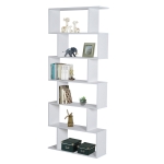 HOMCOM Estante de 6 prateleiras para Sala de jantar Sala de estar Design moderno Suporte de parede 80x23x192cm Madeira
