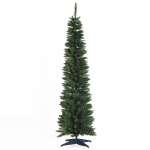 HOMCOM Árvore de Natal Artificial 180cm Ignífugo com 390 Pontas de Ramo PVC e Suporte de Metal Decoração de Natal para Interiores Fácil de Montar Verde