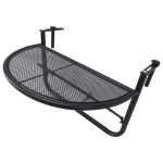 Outsunny Mesa de Suspensão de Varanda Semicircular 60x45x50 cm Ajustável