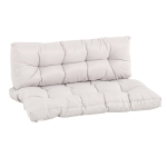 Outsunny Almofada de palete com encosto Almofada para banco rede balanço interna externo 120x80x12 cm creme