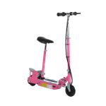 HOMCOM Patinete Eléctrico Plegable para Niños y Adolescentes de +7 Años Scooter con Manillar y Sillín Ajustables Velocidad Máx. de 10 km/h 81,5x38x94 cm Rosa(c-1)
