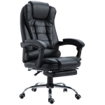 Homcom Fauteuil de bureau direction massant chauffant hauteur réglable dossier inclinable toile de lin gris chiné(c-3)