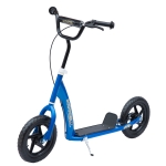 Homcom Trottinette pour Enfant en Métal Bleu 120 x 52 x 80-90 cm