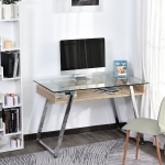 Bureau d'Ordinateur Plateau Verre Trempé 120 x 60 x 74,5 cm