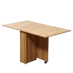 Homcom Table de Cuisine Pliable Sur Roulettes 140 x 80 x 74 cm