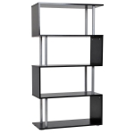 HOMCOM Bibliothèque de Rangement Noire