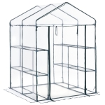 Outsunny Serre de Jardin Transparente 143 x 143 x 195 cm