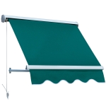 Outsunny Store Banne Manuel Vert 120 x 70 cm