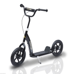 Homcom Trottinette pour Enfant en Métal Noir 120L x 52I x 80-88H cm