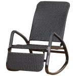 Rocking chair extérieur style cosy résine tressée