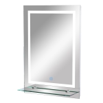 Homcom Miroir de Salle de Bain Lumineux LED Blanc 50 x 4 x 70 cm(c-1)