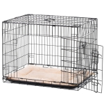 PawHut Caisse de Transport pour Chien Noire 91 x 61 x 76 cm