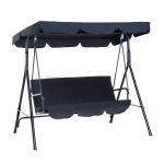Outsunny Balancelle de Jardin Noire 3 Places