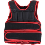 Gilet lesté réglable 15 Kg max. oxford noir rouge