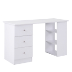 Homcom Bureau Multimédia Multi-Rangements Blanc 120 x 49 x 72 cm