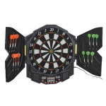 Homcom Cible pour Jeux de Fléchèttes 27 Jeux Noir 49 x 5 x 55 cm