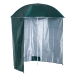 Outsunny Parasol de Plage Anti-UV Vert Ø2,2 m x 2,22 m