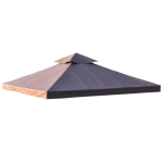 Outsunny Toit de Rechange pour Tonnelle Vert 3 x 3 m(c-2)