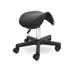 HOMCOM Tabouret à Roulettes Noir