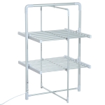 Homcom Séchoir à Linge électrique Pliable 200 W Gris 73 x 67 x 110 cm