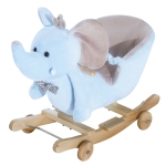 Homcom Pousseur Porteur Modèle Élephant Bleu 60 x 35 x 45 cm