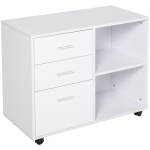 Support d'imprimante 3 tiroirs + 2 niches + grand plateau panneaux particules