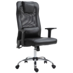Fauteuil de bureau manager grand confort dossier ergonomique à bascule têtière hauteur assise réglable nylon revêtement synthétique noir