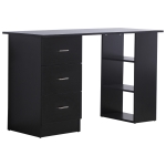 Homcom Bureau Informatique Multi-Compartiments Noir 120 x 49 x 72 cm(c-2)