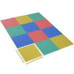 Homcom Tapis de Sol 12 Pièces en Mousse Multicolore 63 x 63 x 1 cm