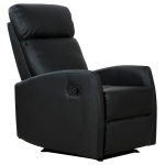 Homcom Fauteil de Relaxation Inclinable 180 ° en revêtement synthétique Noir