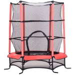 Trampoline de jardin enfants Ø 1,70 × 1,62H m rouge
