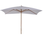 Outsunny Parasol droit rectangulaire de jardin grande taille dim. 3L x 2l x 2,5H m blanc