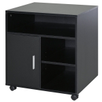 Support d'imprimante placard porte 3 niches + grand plateau panneaux particules