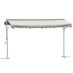 Store double pente dim. 4,50L x 3,42l x 2,50H m acier époxy blanc polyester imperméabilisé anti-UV(c-2)