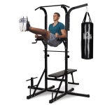 Station de musculation Fitness entrainement complet acier noir