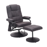 Homcom Fauteuil de Massage en revêtement synthétique Marron 76 x 45 x 63 cm