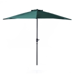 Outsunny Demi Parasol de Jardin Vert 2,69 x 1,38 x 2,36 m