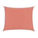 Outsunny Voile d'Ombrage Rouge Brique Rectangulaire 4 x 6 m