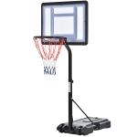 Panier de Basket-Ball sur pied hauteur réglable panier 1,1 - 1,3 m noir blanc