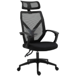 Fauteuil de bureau manager grand confort dossier ergonomique à bascule têtière hauteur assise réglable nylon revêtement synthétique noir