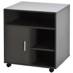Support d'imprimante placard porte 3 niches + grand plateau panneaux particules