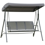 Outsunny Balancelle de Jardin en Métal Gris 178 x 111 x 155 cm