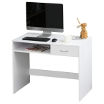 Bureau informatique multimédia compartiment rangement et tiroir