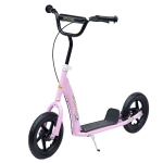 Homcom Trottinette pour Enfant en Métal Rose 120 x 52 x 80-90 cm
