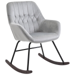 Fauteuil à bascule grand confort velours