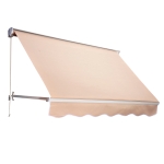 Outsunny store banne manuel inclinaison réglable aluminium polyester imperméabilisé 70L x 180l cm beige