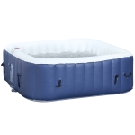 Spa gonflable carré 4 personnes 100 buses d'air chauffage filtration